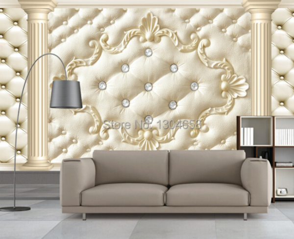 Wallpaper dinding dengan pola kain sutra